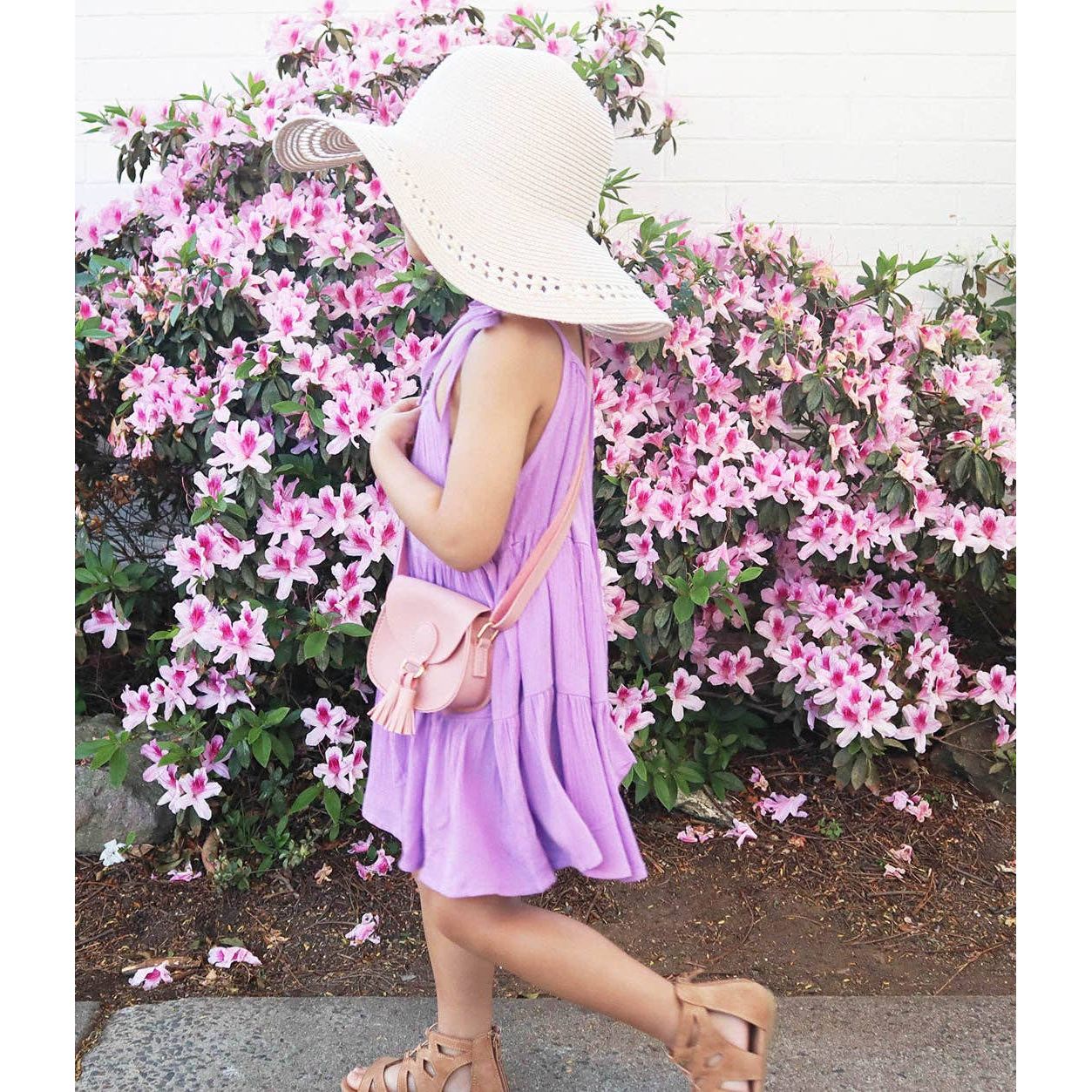 Pink Tassel PU Leather Cross Body and Shoulder Bag