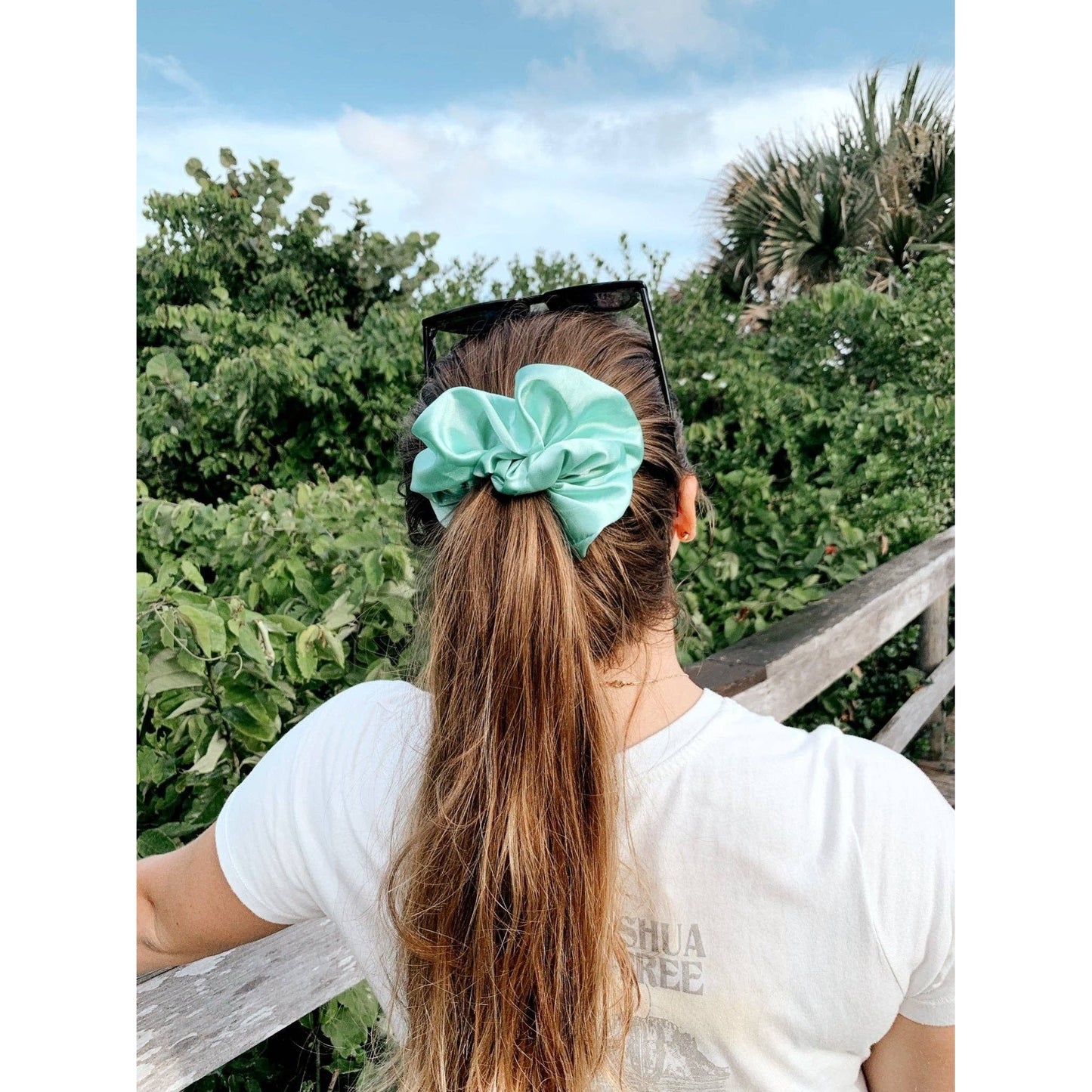 Beyond Scrunchies - SEA FOAM - Mulberry Silk Scrunchie