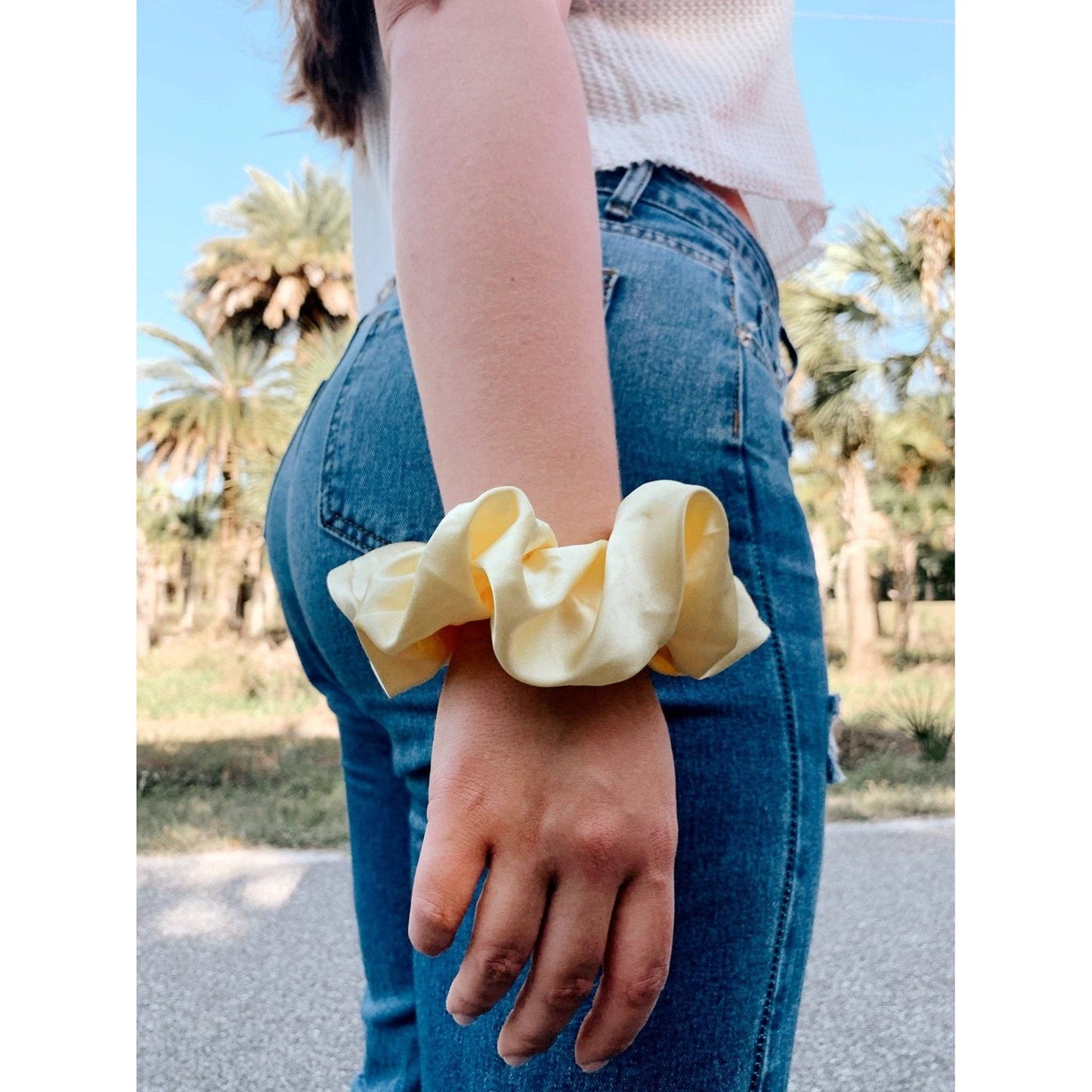 Beyond Scrunchies - LEMON - Mulberry Silk Scrunchie
