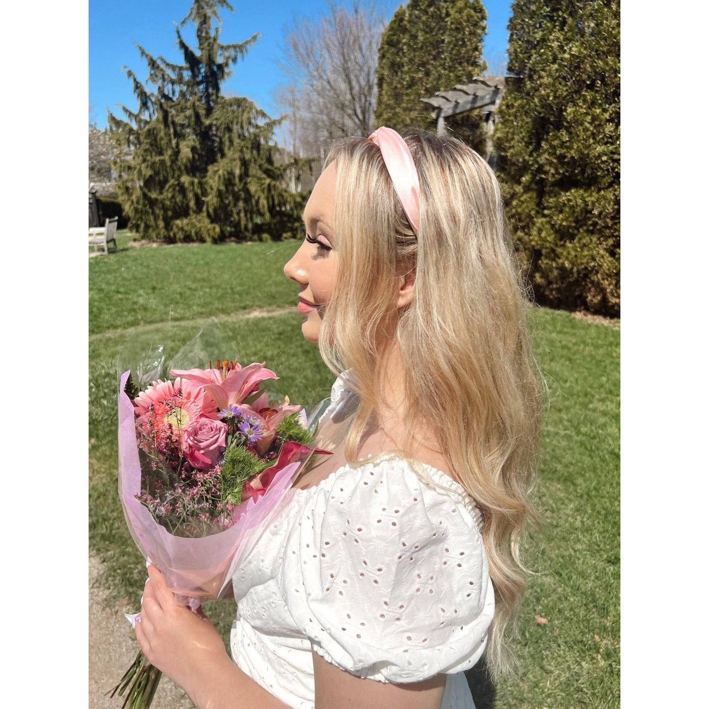 Beyond Scrunchies - SILK HEADBAND - ROSE