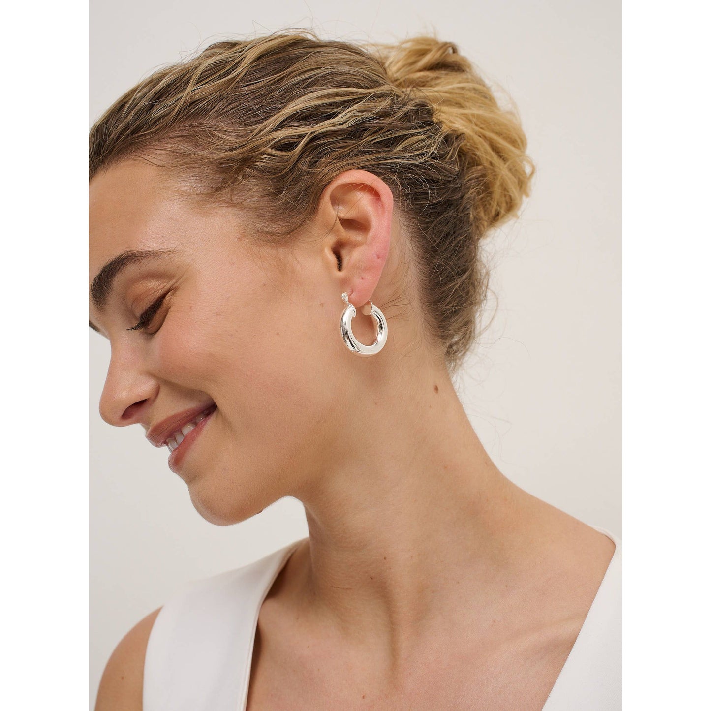 Waterproof Sterling Silver Plated Hoop Earrings