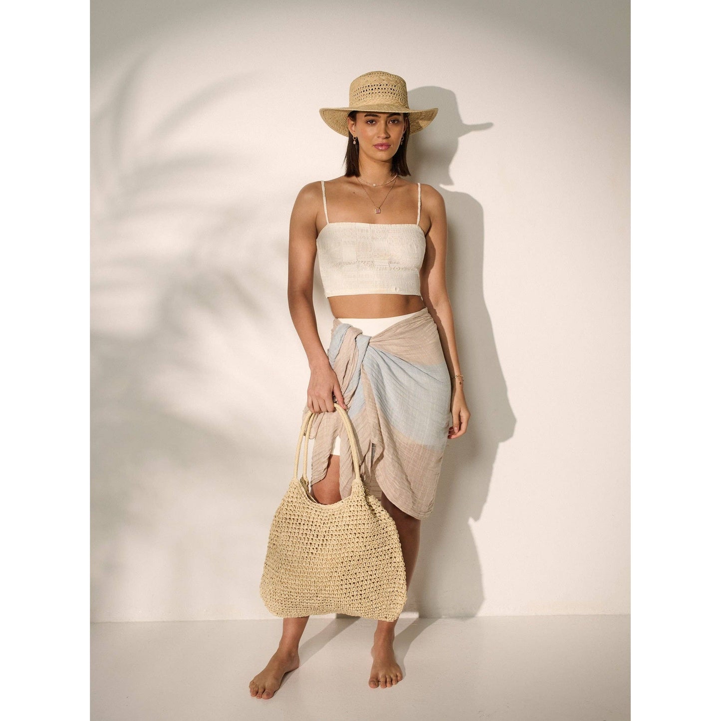 Solana Summer Beach Bag in Beige