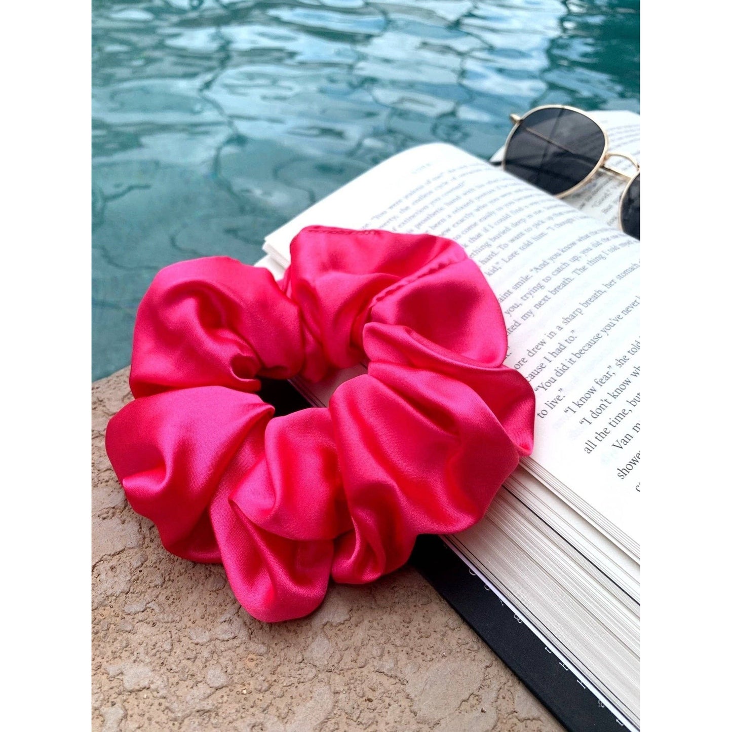 Beyond Scrunchies - WATERMELON - Mulberry Silk Scrunchie