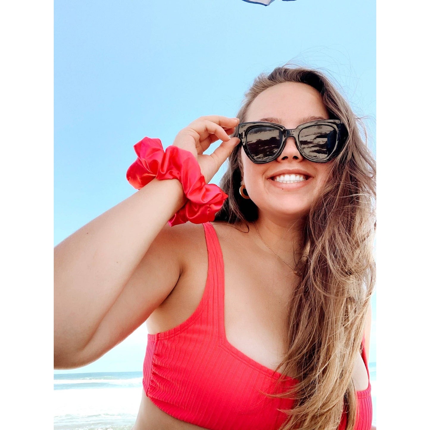 Beyond Scrunchies - WATERMELON - Mulberry Silk Scrunchie