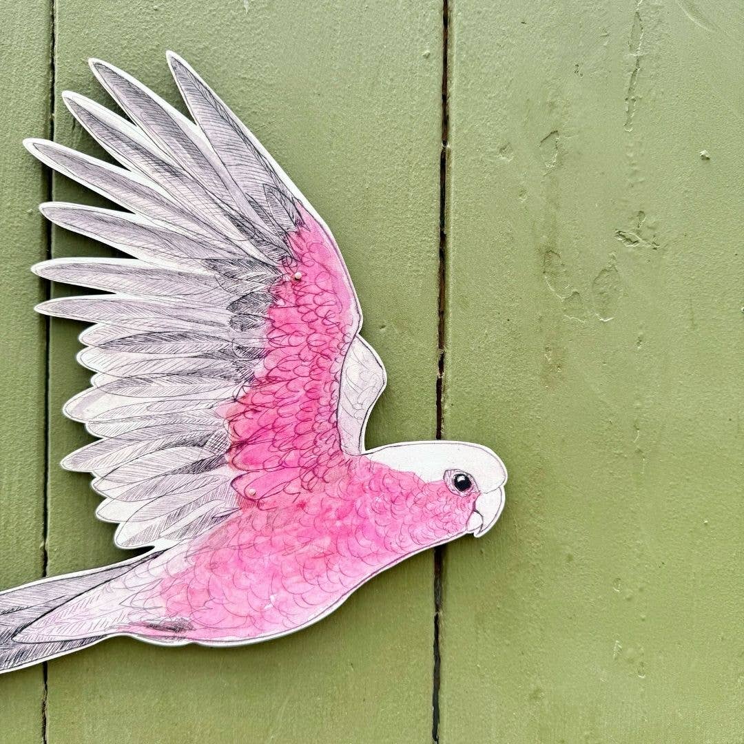 Australian Aviary ~ Wall Decorations ~ Galahs (set of 3)