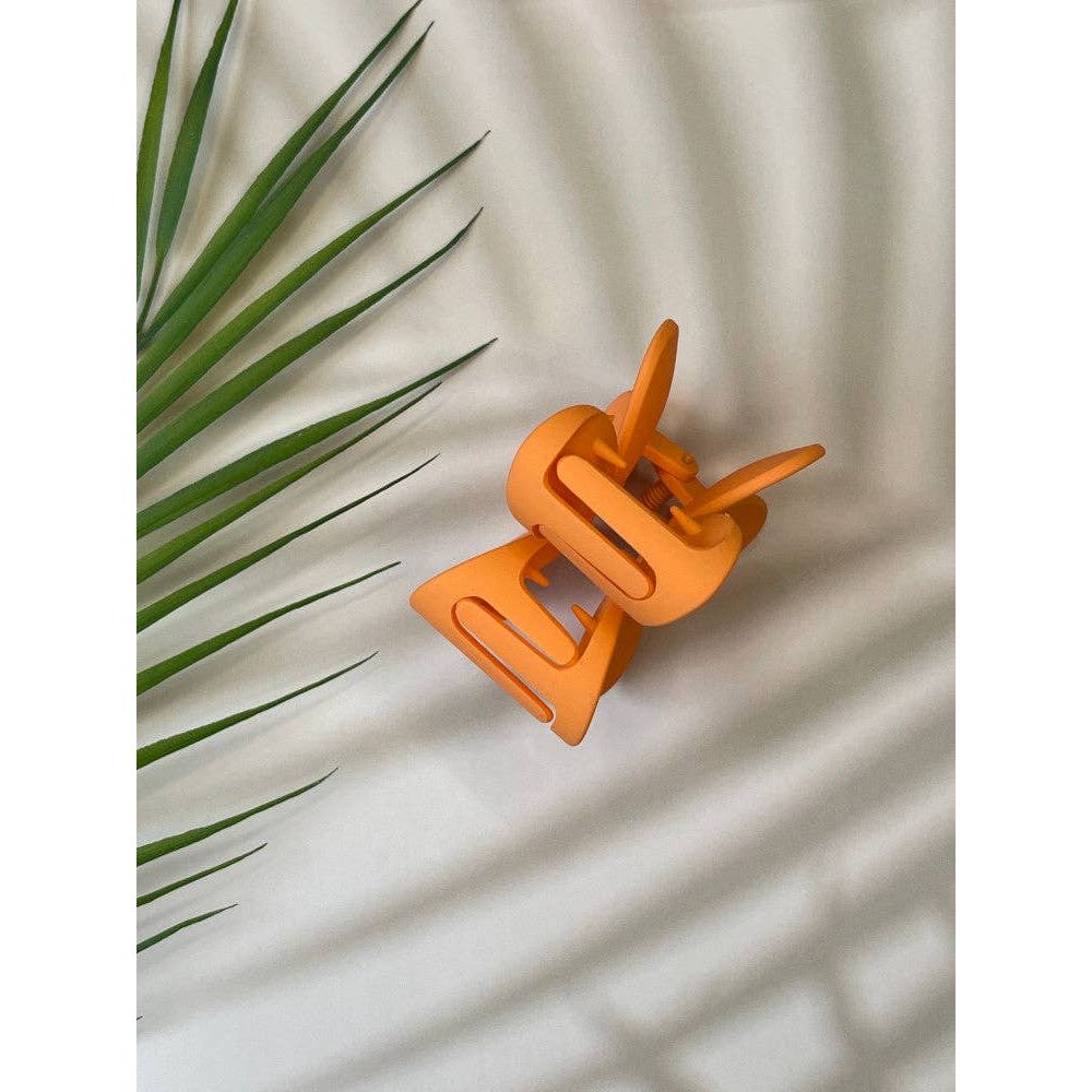 Claw Clip - Flower - Orange