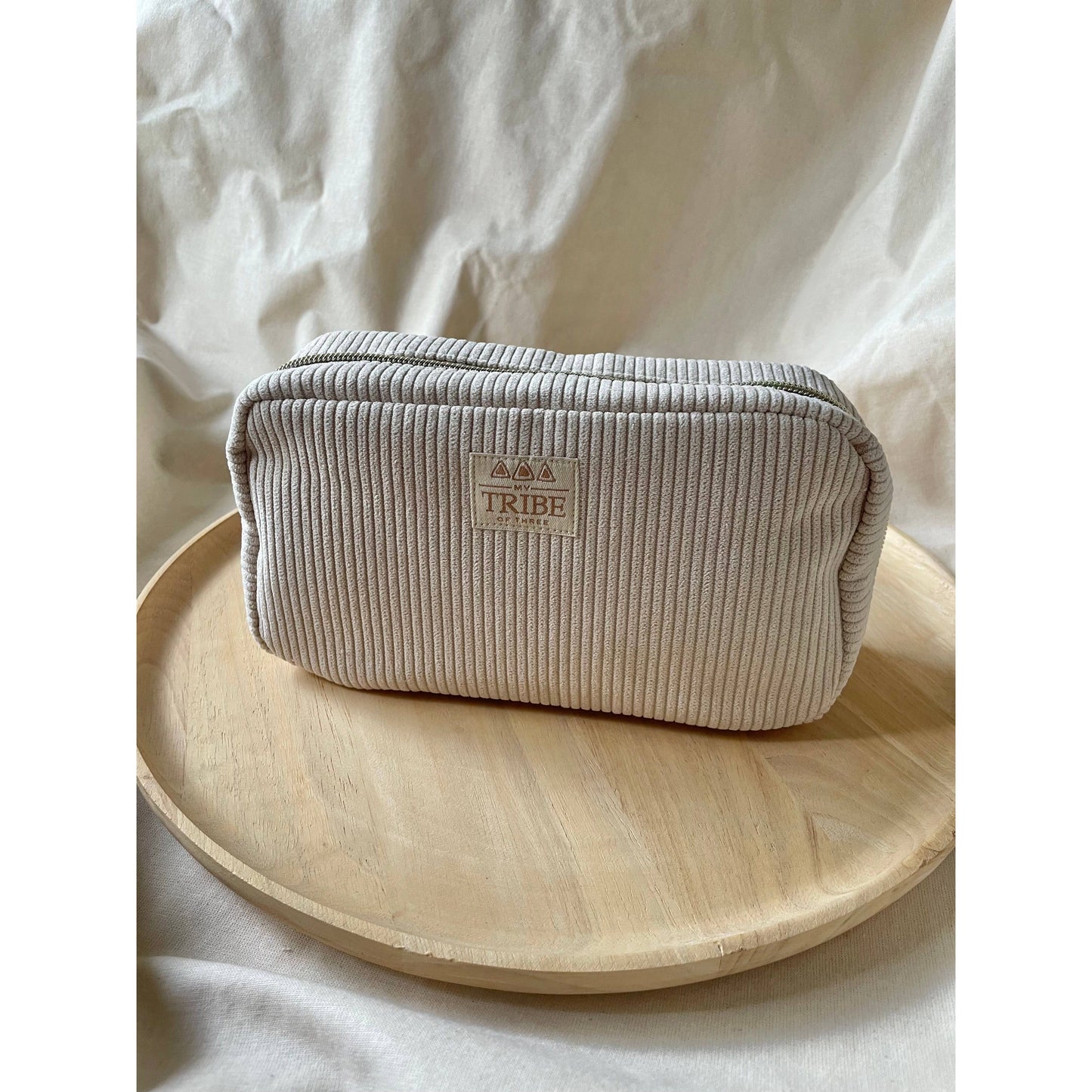 Corduroy Cosmetic Bag: Pink