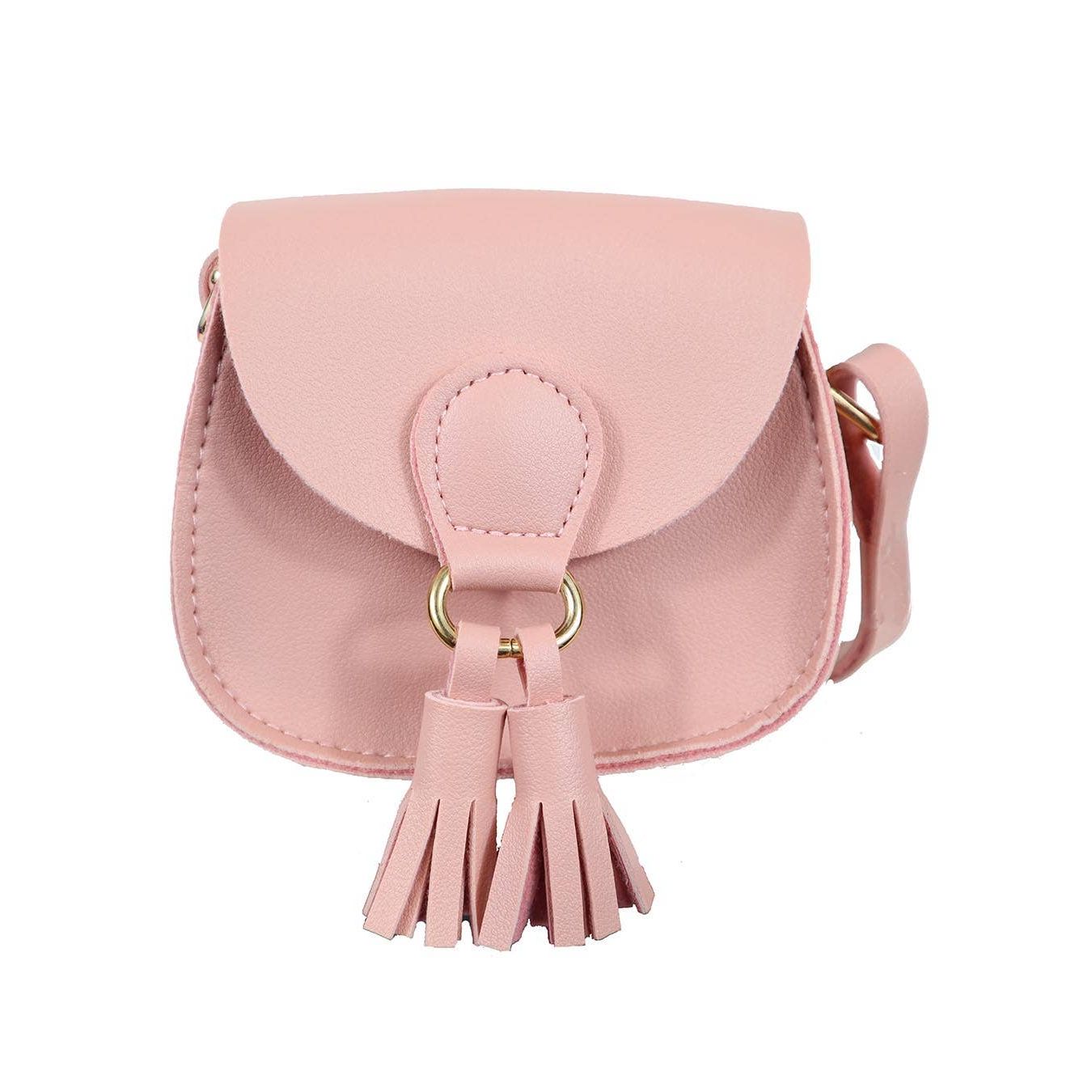 Pink Tassel PU Leather Cross Body and Shoulder Bag