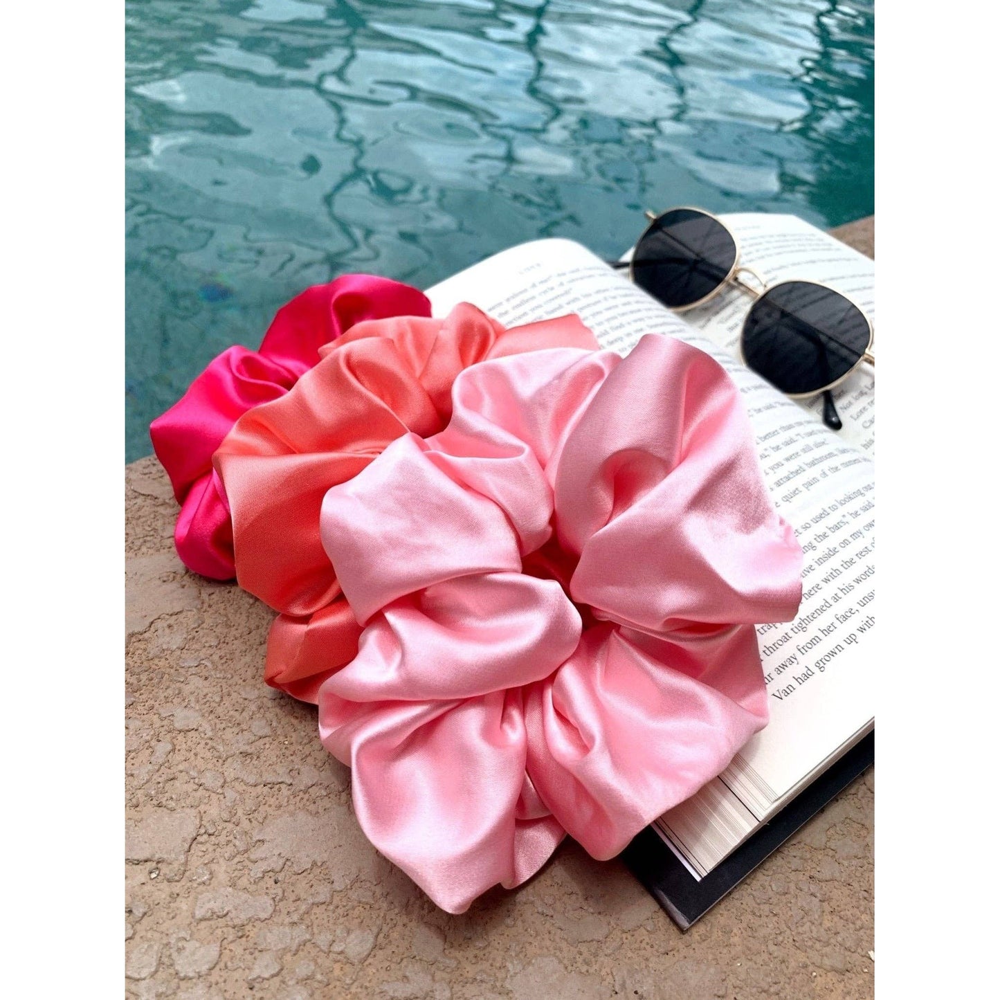 Beyond Scrunchies - WATERMELON - Mulberry Silk Scrunchie