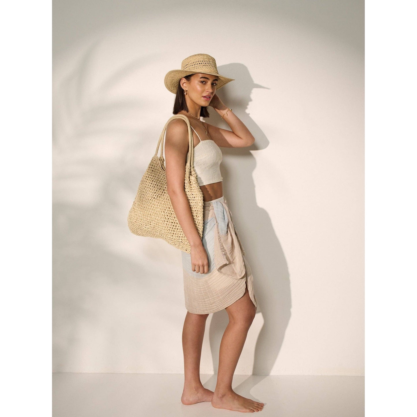 Solana Summer Beach Bag in Beige