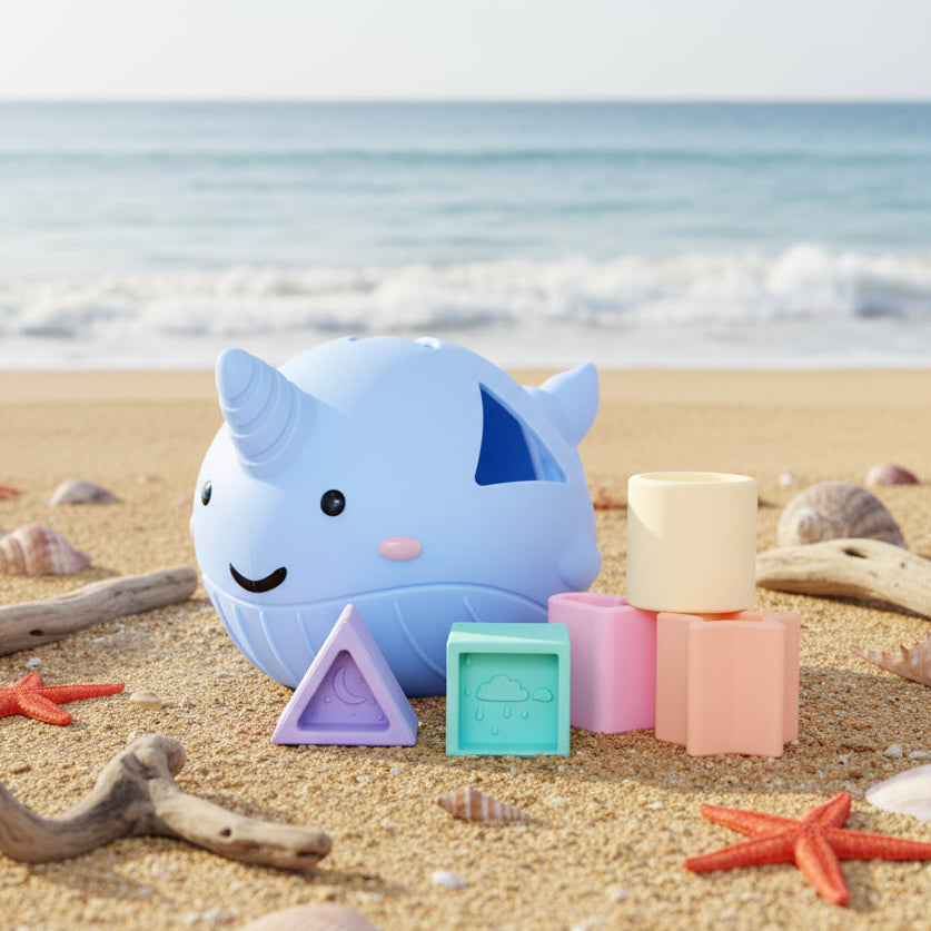 Narwhal Shape Sorter: Pastel