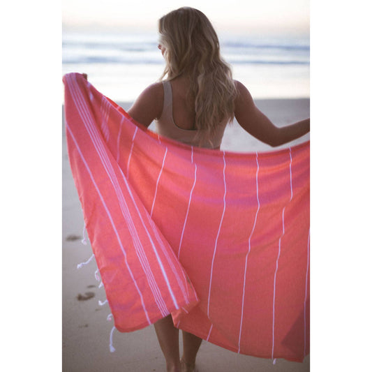 Classic Coral Turkish Towel