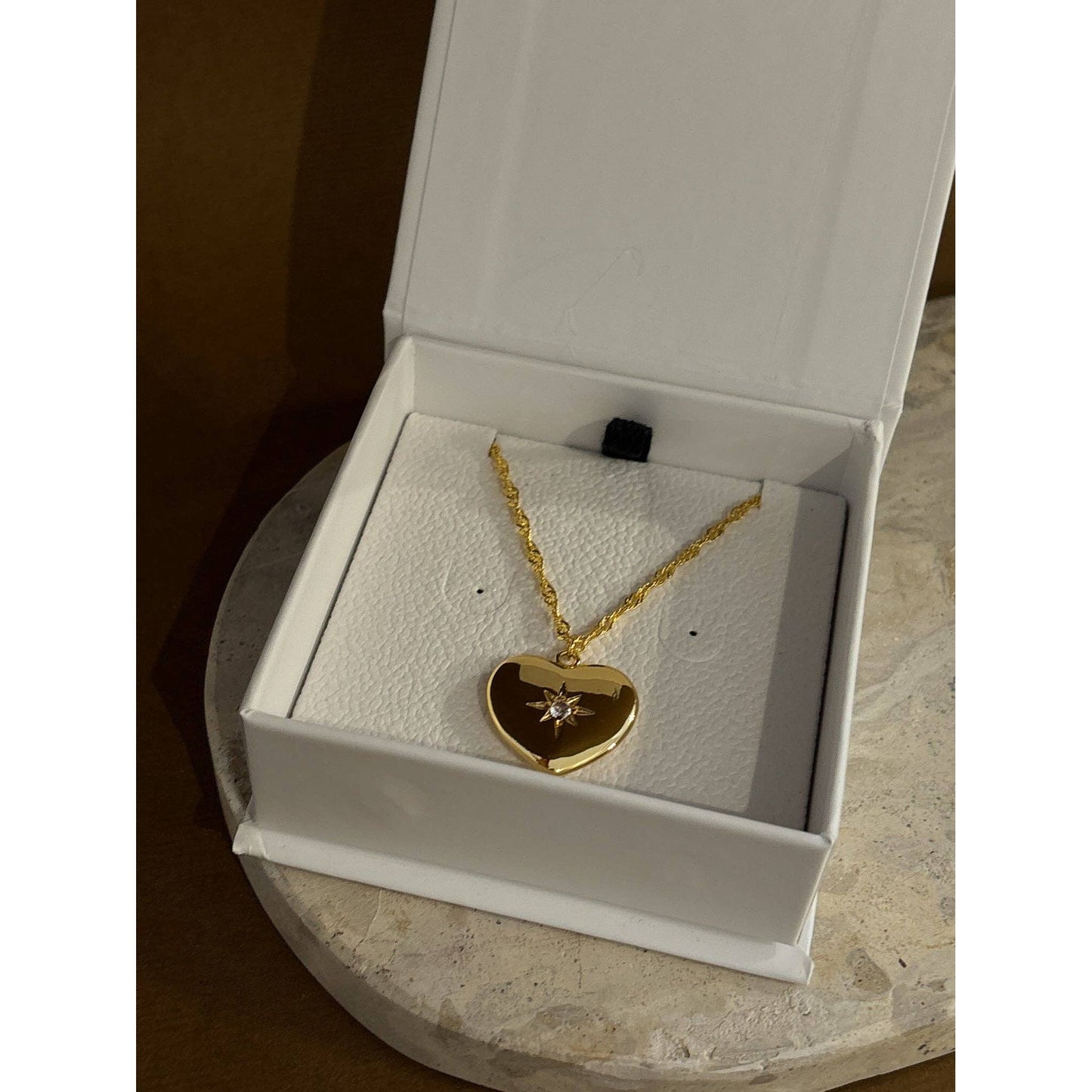 Waterproof Heart 18K Gold Plated Necklace