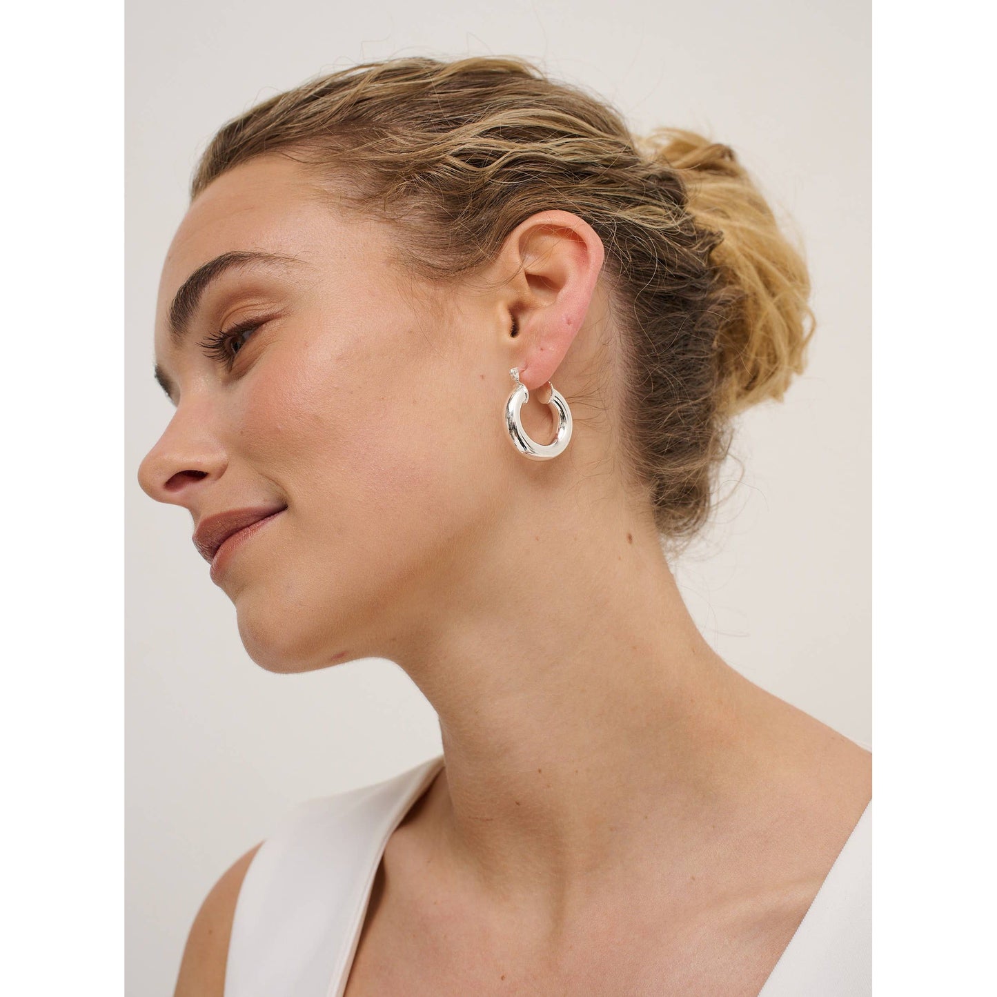 Waterproof Sterling Silver Plated Hoop Earrings