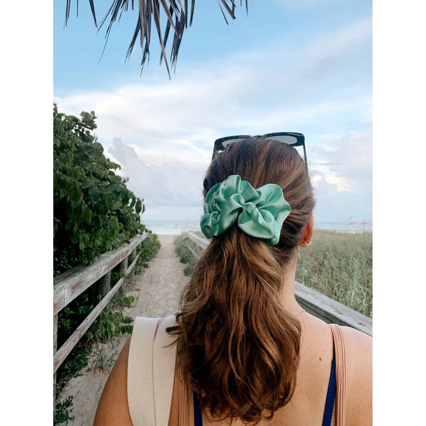 Beyond Scrunchies - SEA FOAM - Mulberry Silk Scrunchie