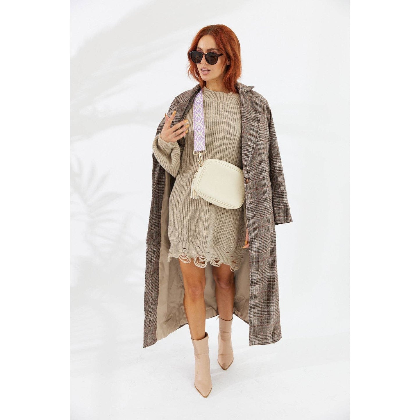 Vegan PU Leather Miami Crossbody - Ivory