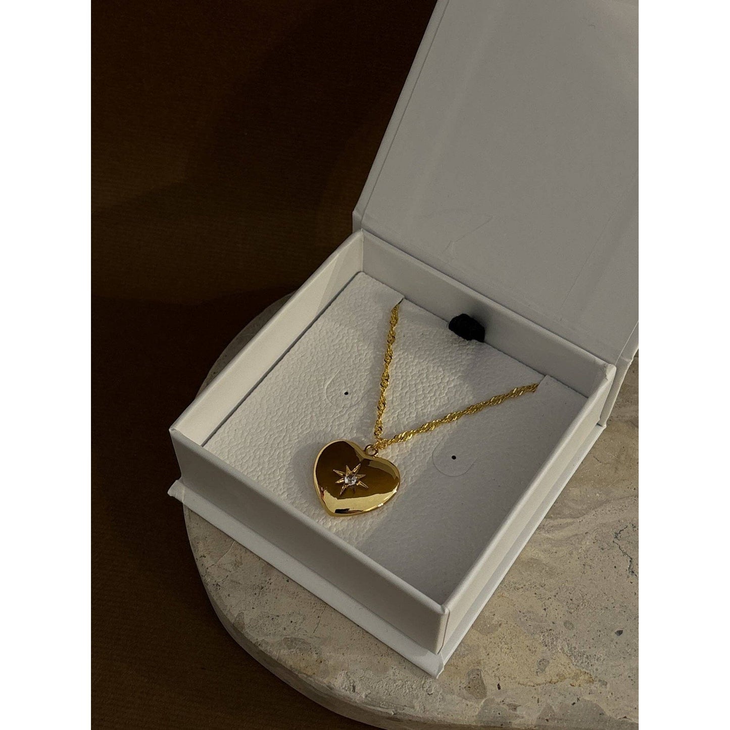 Waterproof Heart 18K Gold Plated Necklace