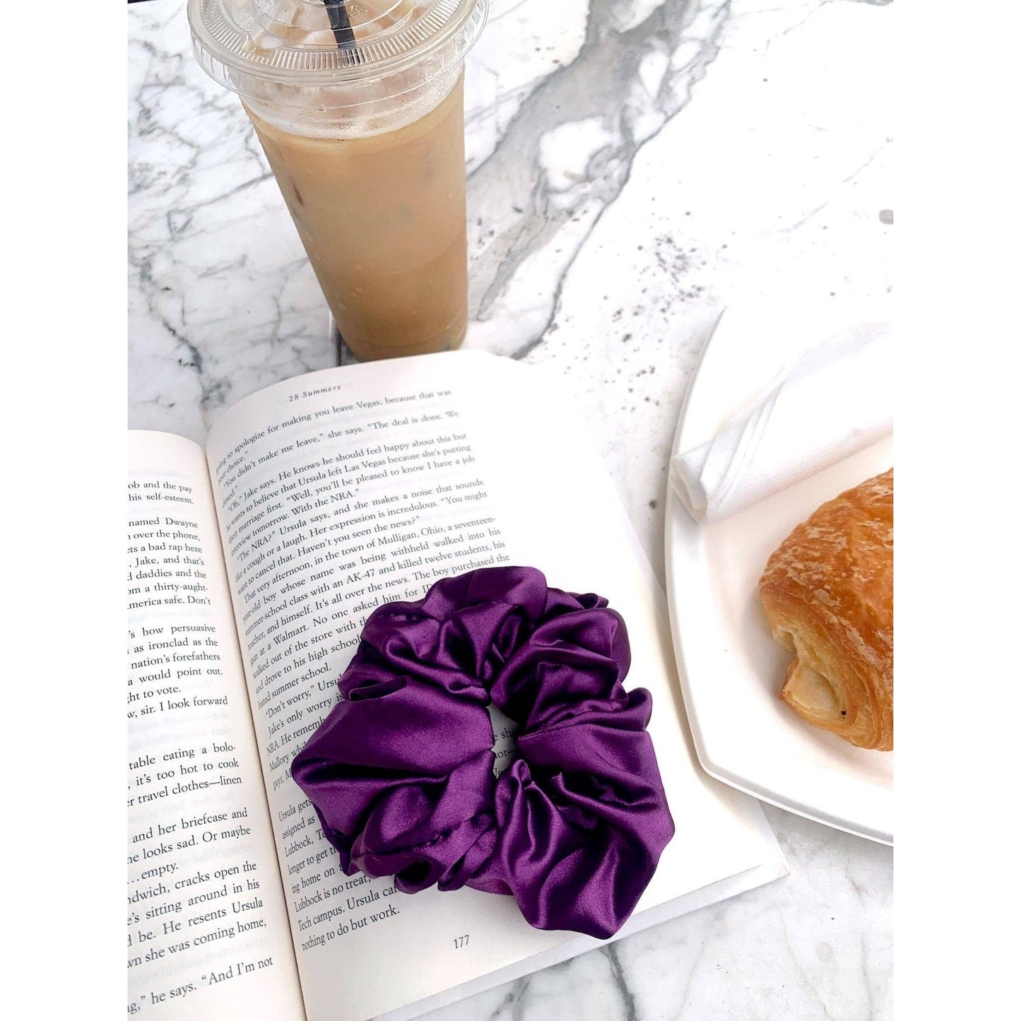 Beyond Scrunchies - PLUM - Mulberry Silk Scrunchie