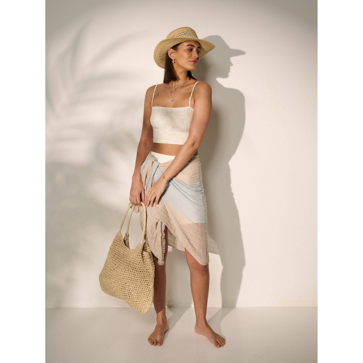 Solana Summer Beach Bag in Beige