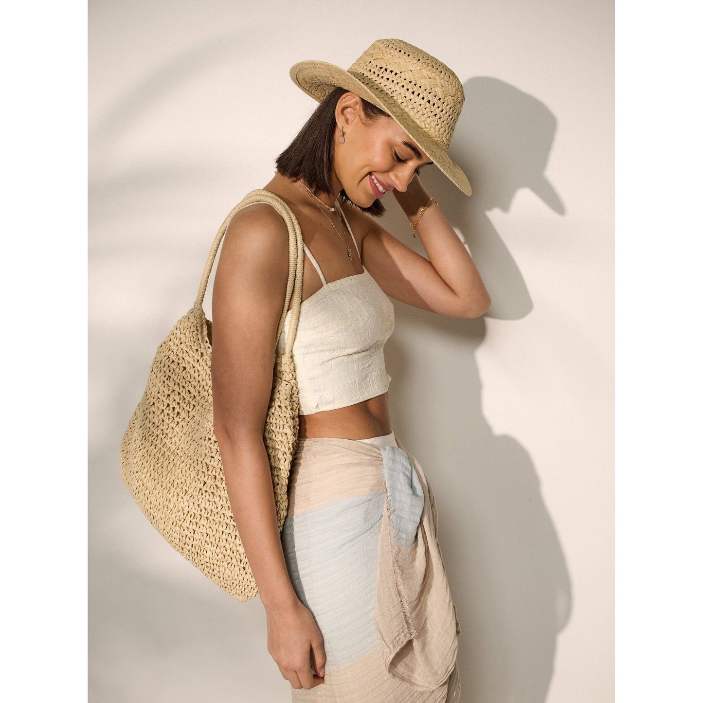 Solana Summer Beach Bag in Beige