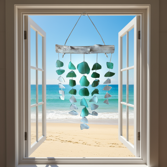 Seaglass Wind Chime Green