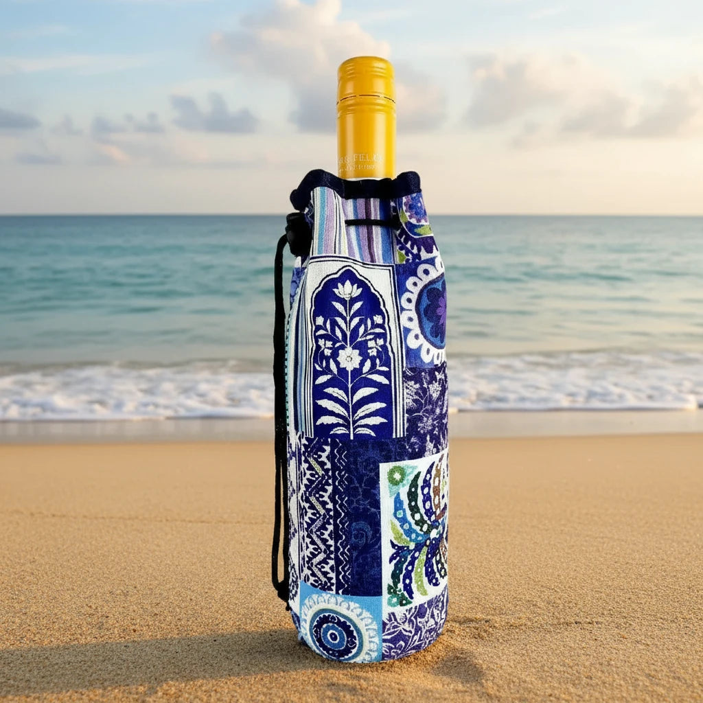 Neoprene Bottle Cooler Bag Blue Nomad