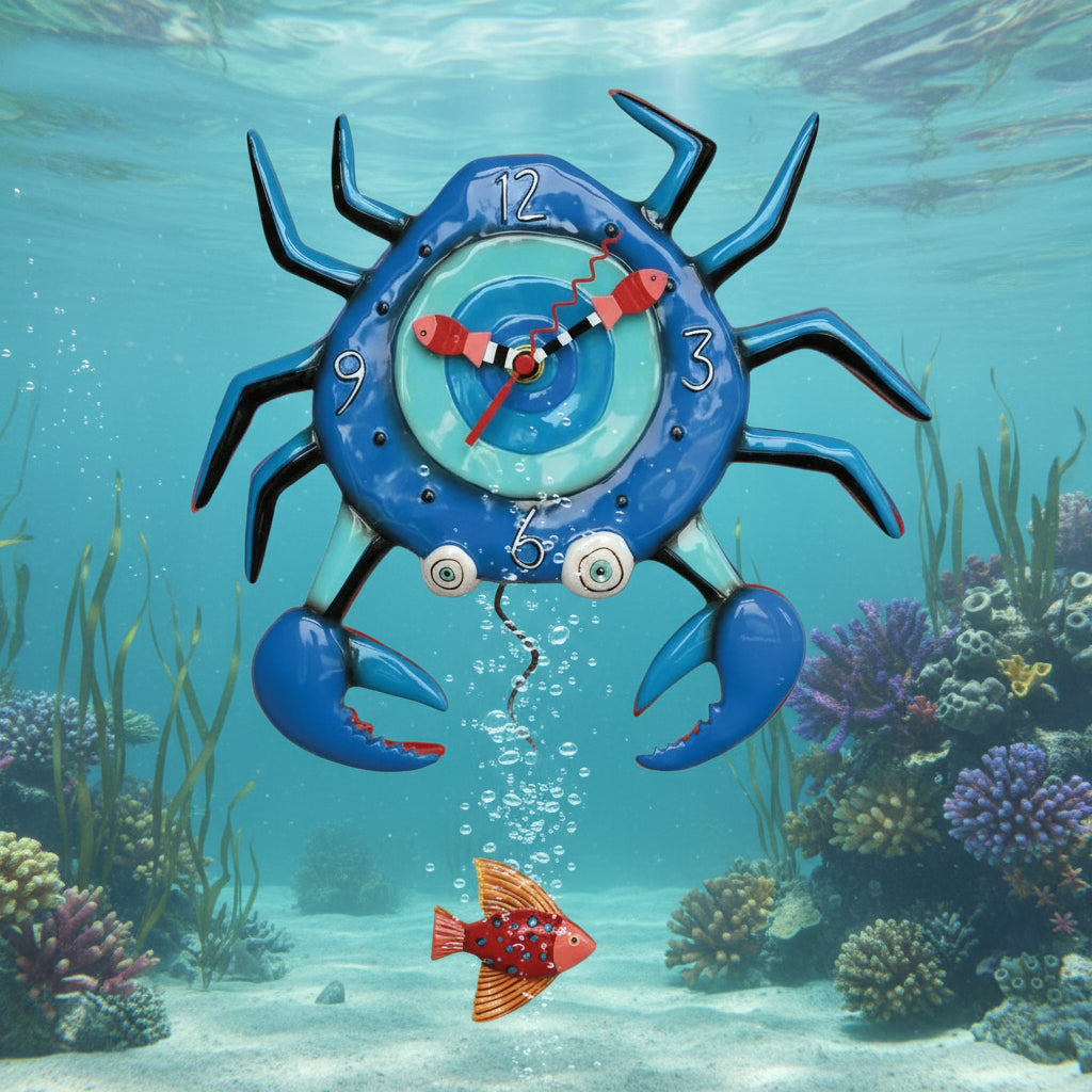 "Blue Crab" clock