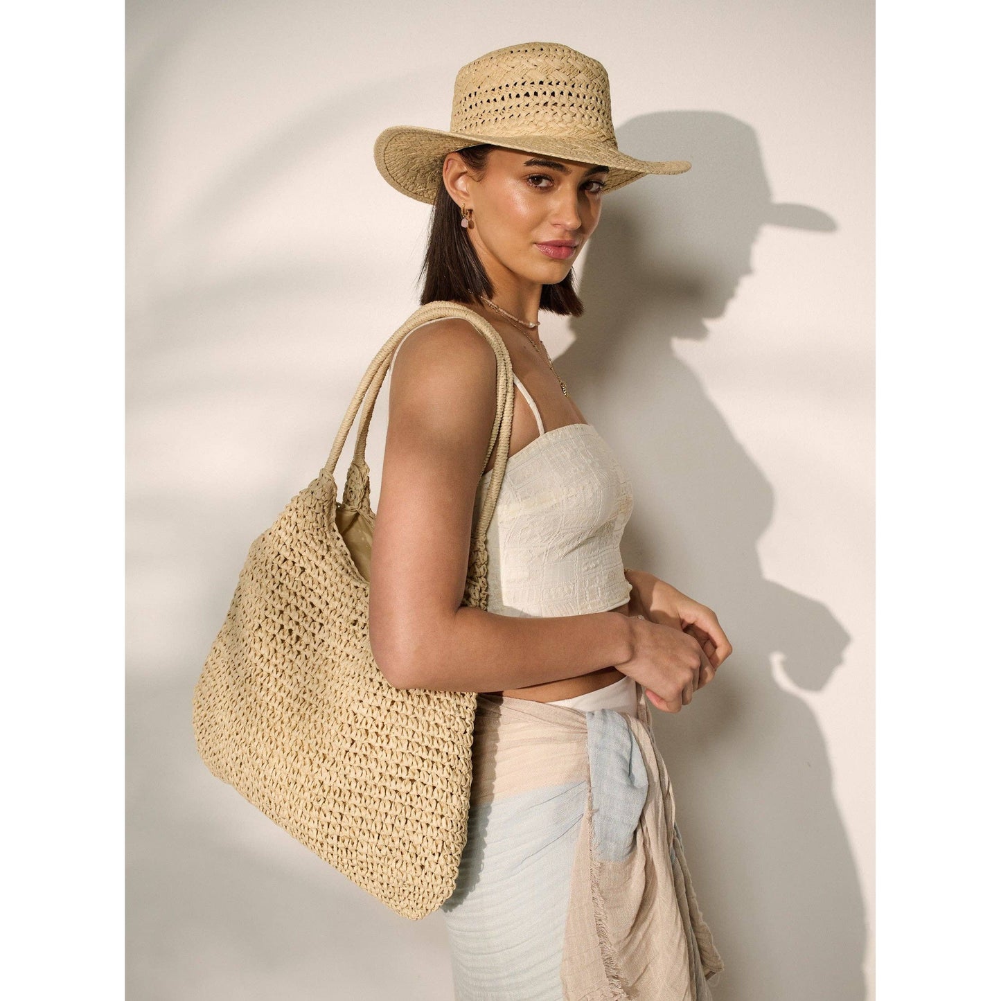 Solana Summer Beach Bag in Beige