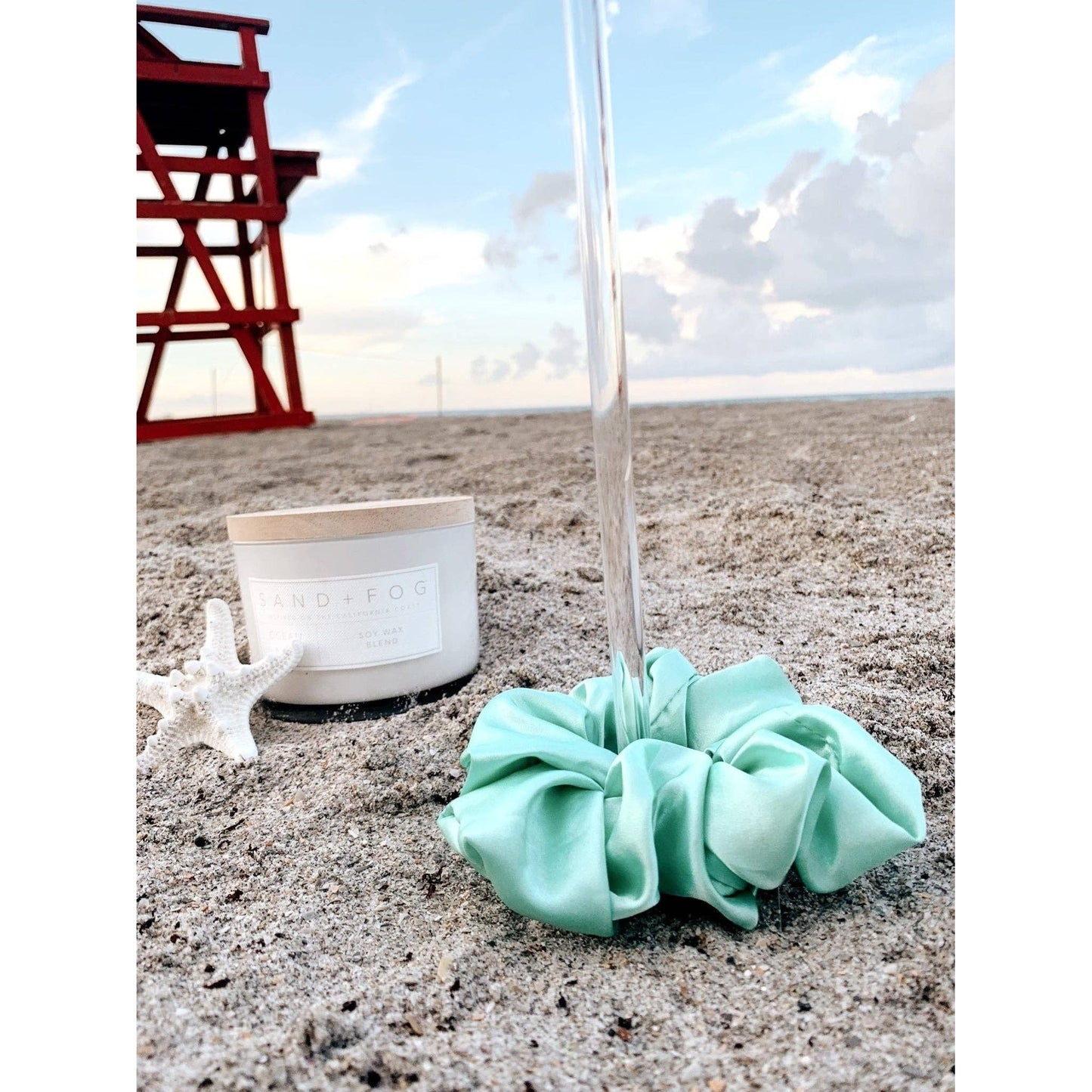 Beyond Scrunchies - SEA FOAM - Mulberry Silk Scrunchie