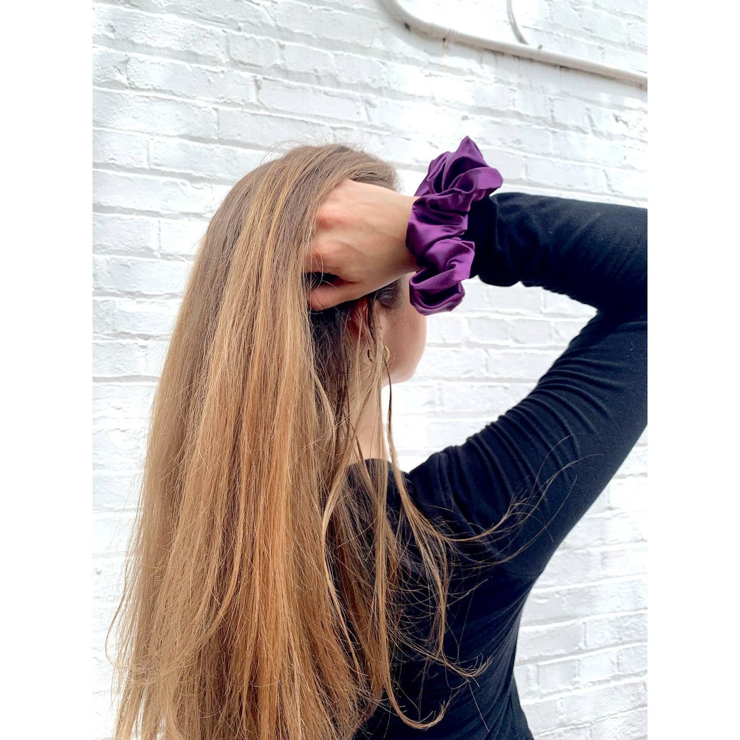 Beyond Scrunchies - PLUM - Mulberry Silk Scrunchie