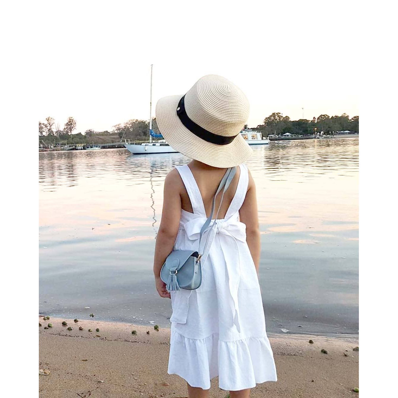 Blue Tassel PU Leather Cross Body and Shoulder Bag