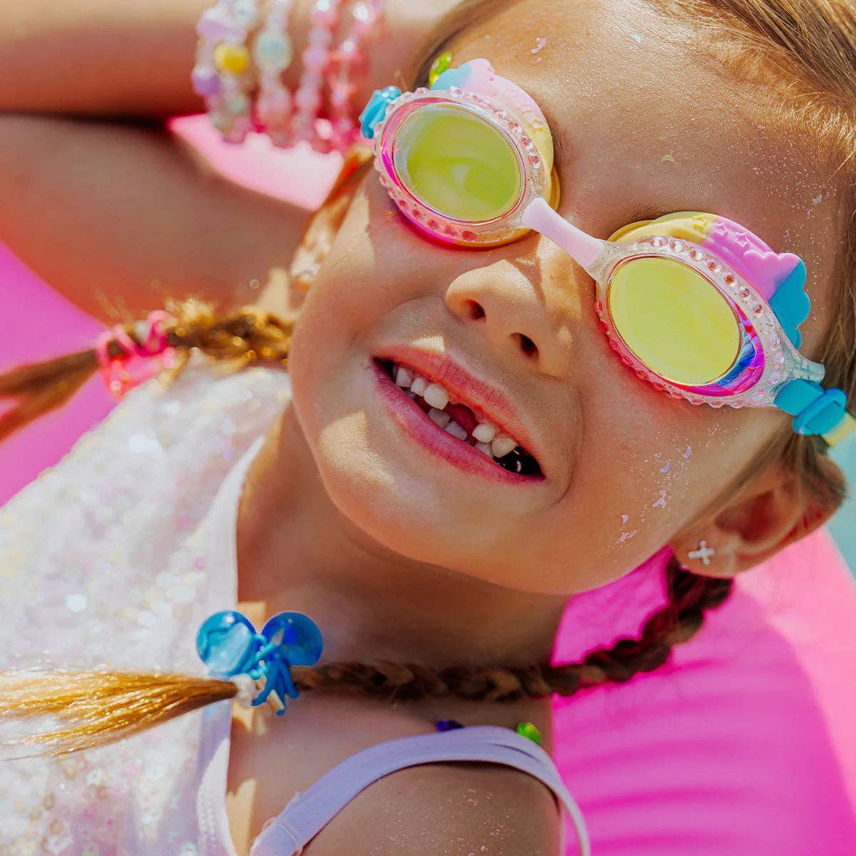 Colour full Clouds Swim Goggles