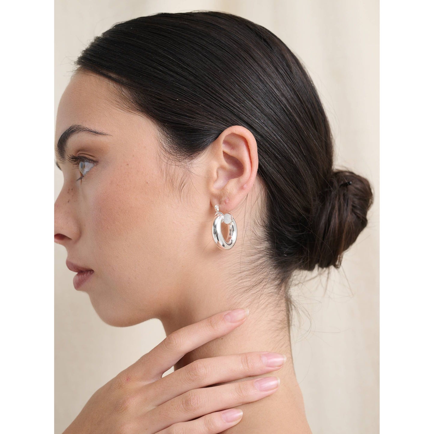 Waterproof Sterling Silver Plated Hoop Earrings