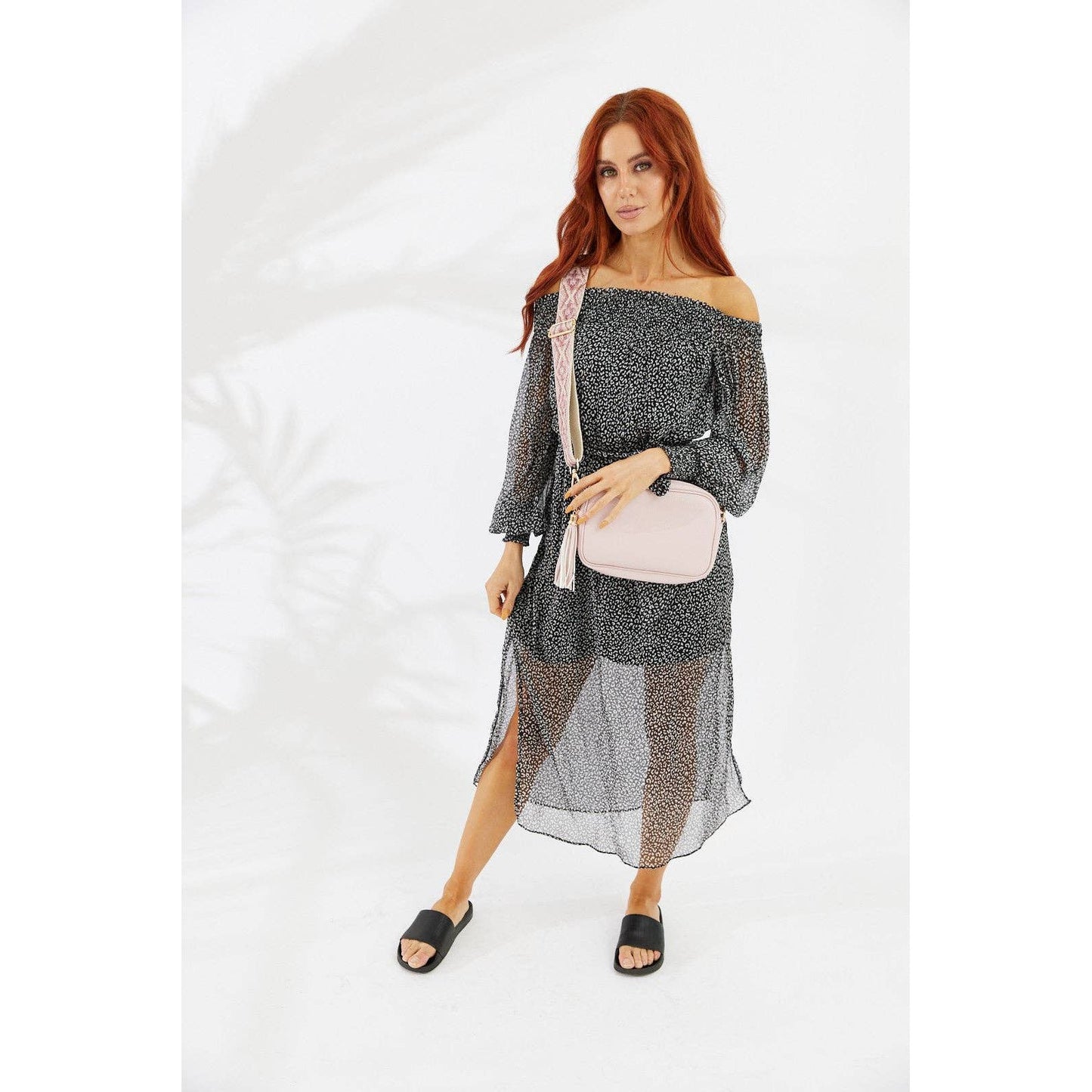 Vegan PU Leather Miami Crossbody - Light Pink