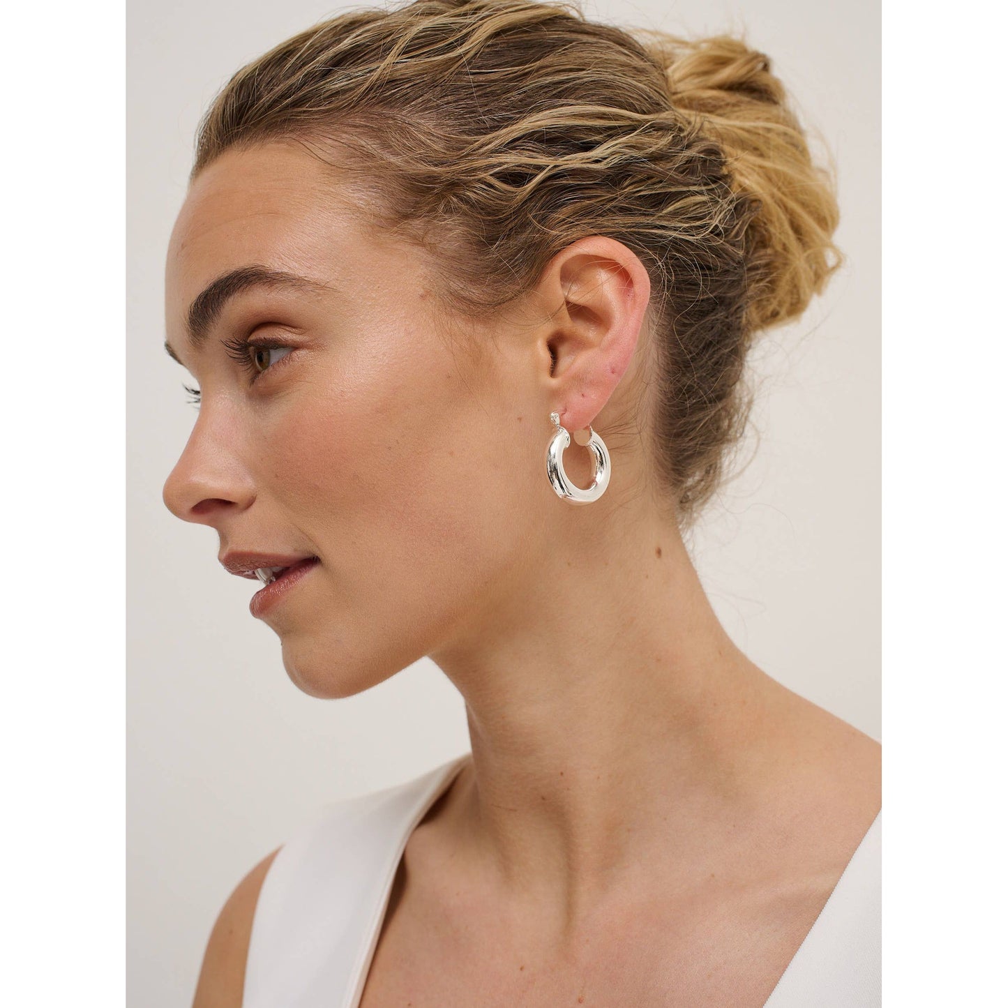 Waterproof Sterling Silver Plated Hoop Earrings